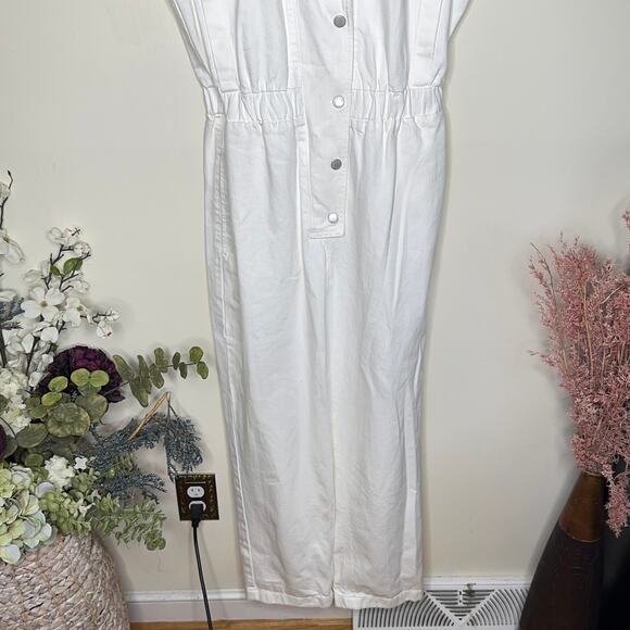 BLANKNYC x FREE PEOPLE Head In The Clouds Denim Jumpsuit White {3H33} - Picture 3 of 7